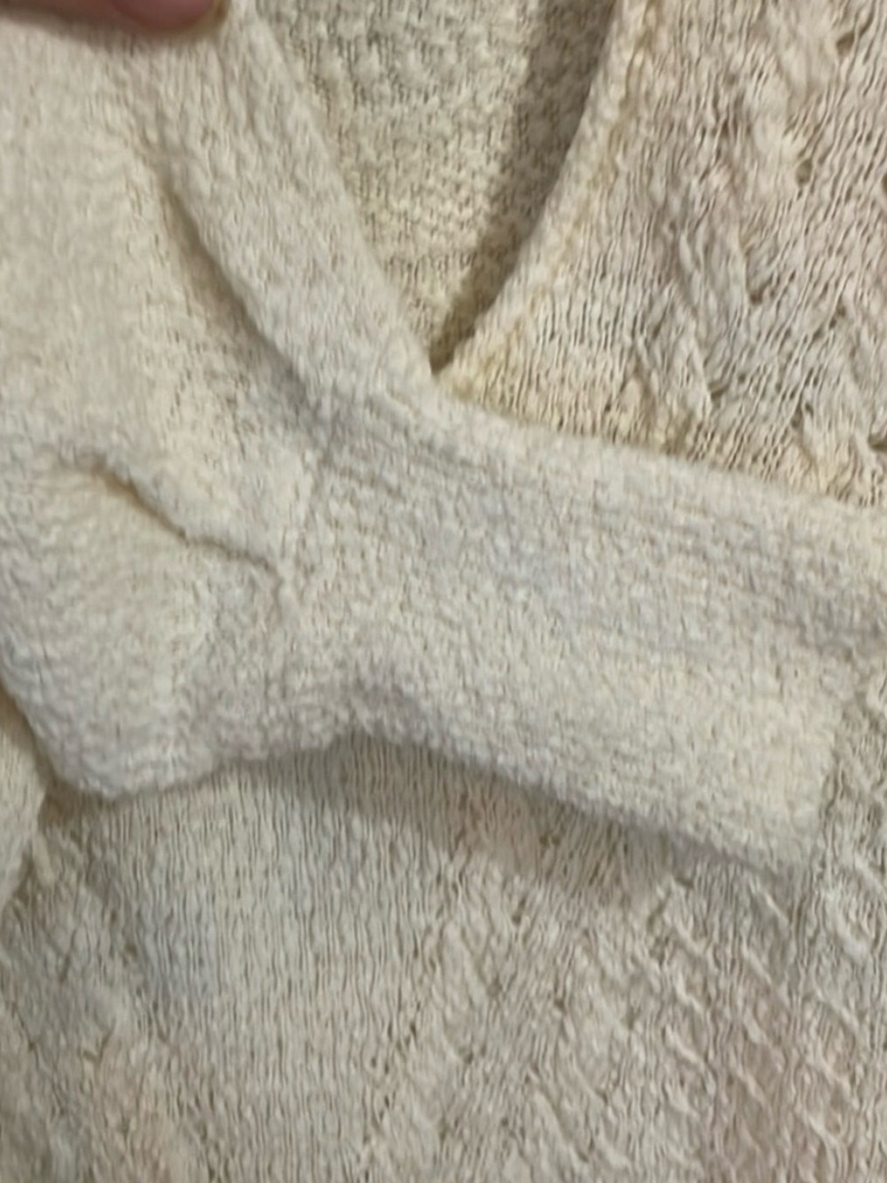 BCBGMaxAzria Cream Scoop-Neck Cable Knit Sweater - Picture 4 of 5
